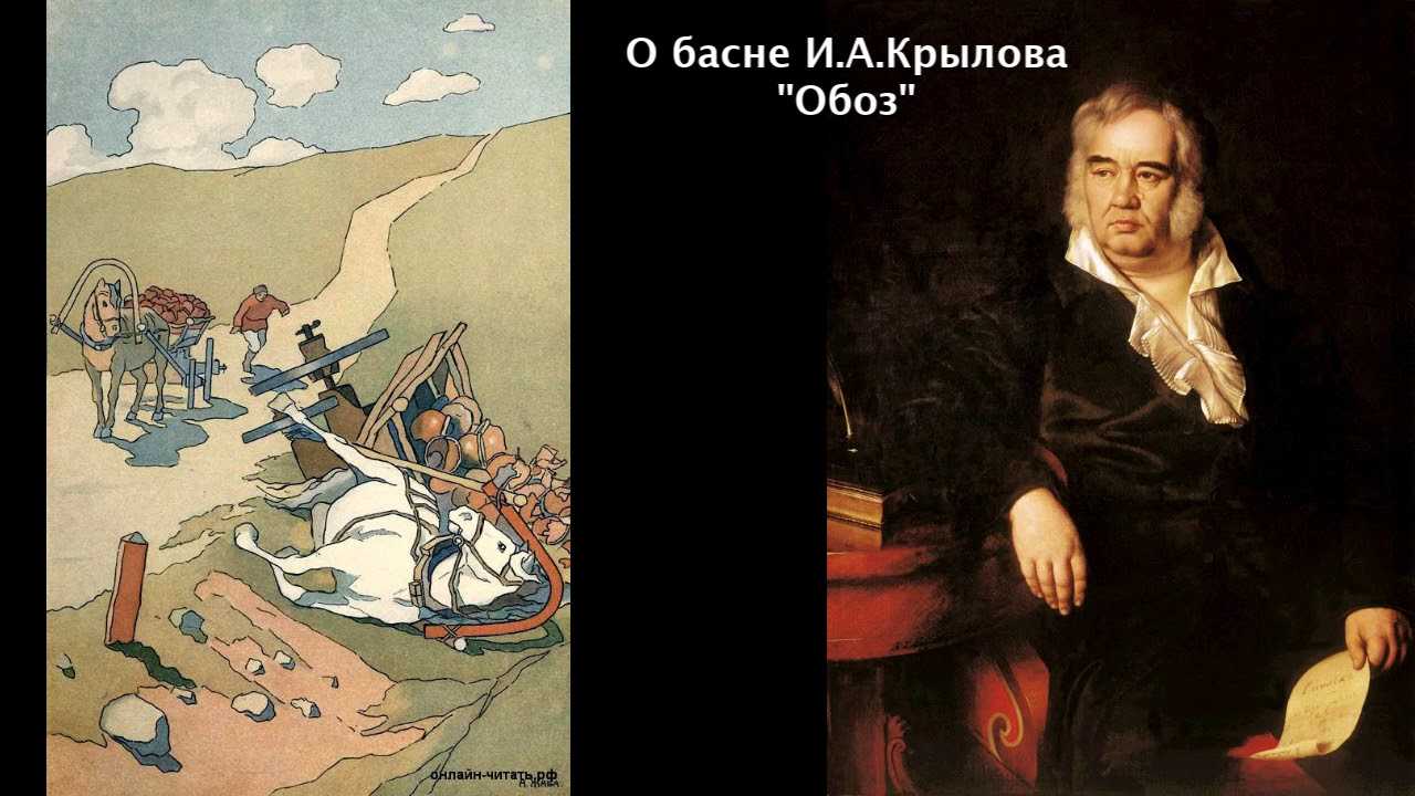 Басня крылова обоз