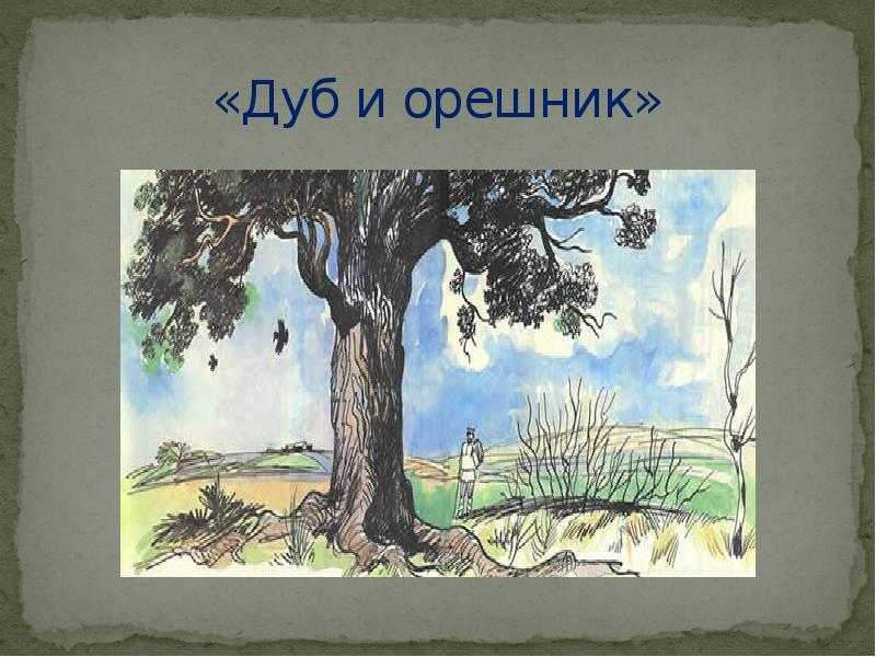 Объясните как вы понимаете смысл этой сказки? л.толстой ,,дуб и орешник,, - узнавалка.про