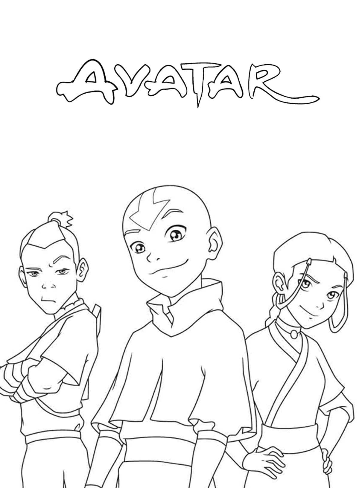 Магия avatar раскраски для детей