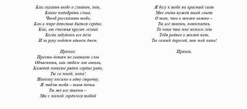 Песня про папу
						я и папа мой
