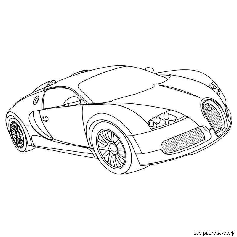 Лучшие раскраски bugatti для детей