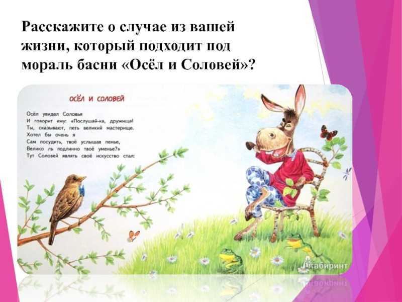 Главная мысль басни осел и мужик