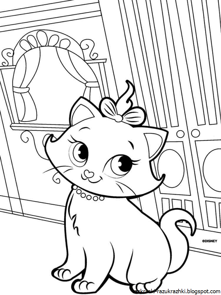 Раскраски котиков, кошек и котят