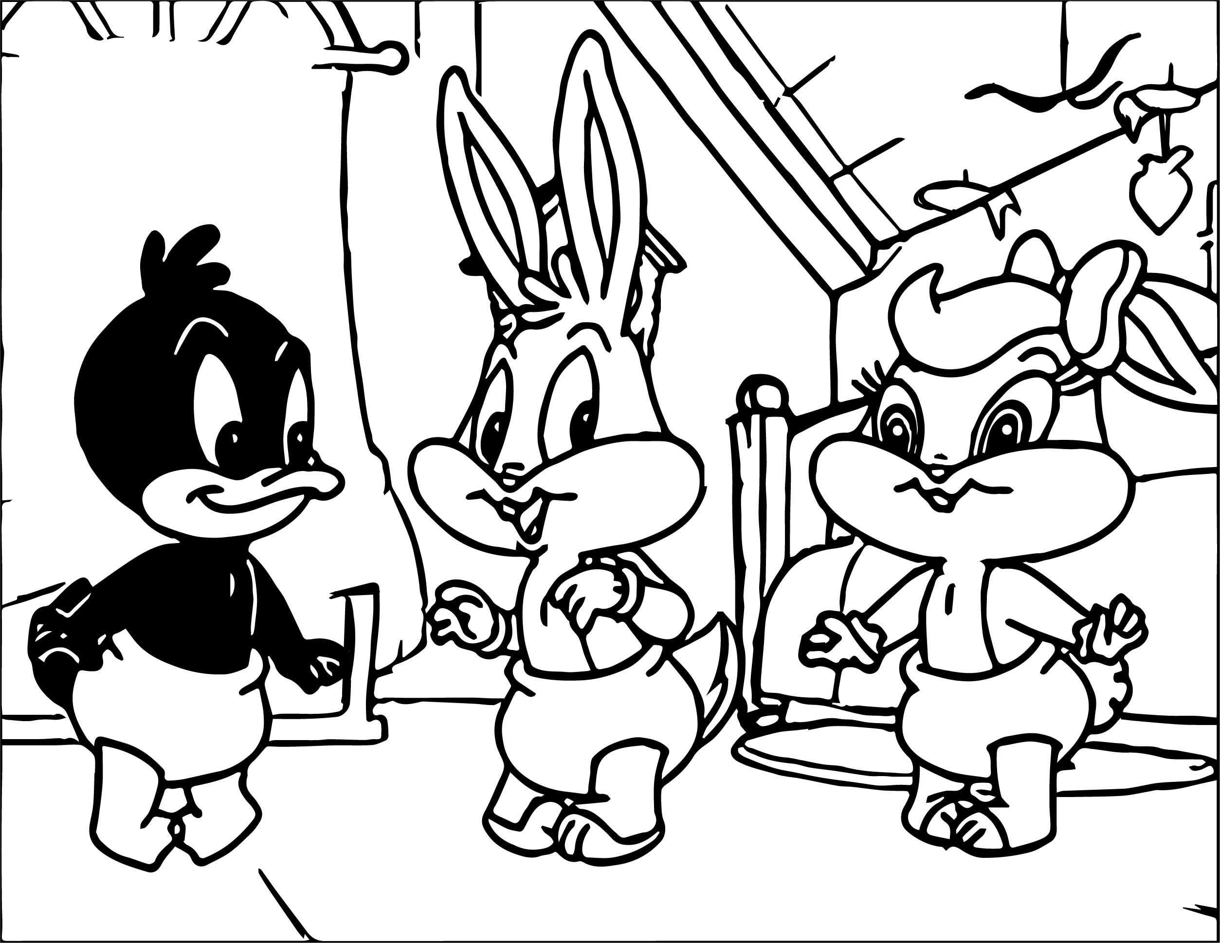 Раскрась свой мир с даффи даком (looney tunes) раскраски