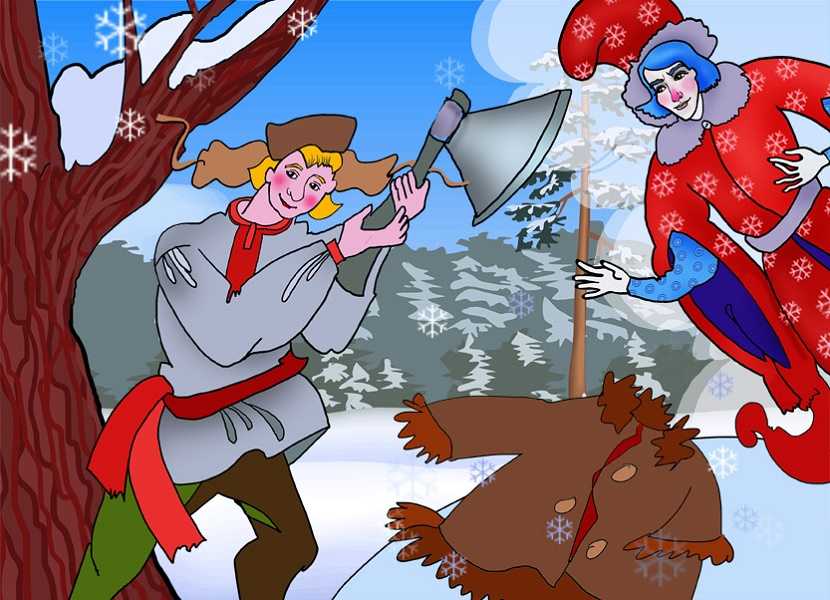 Два мороза — русская народная сказка. читать онлайн.