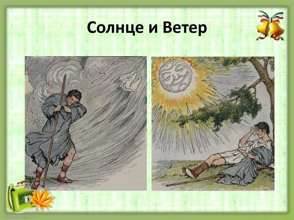 Ветер и солнце ушинский план