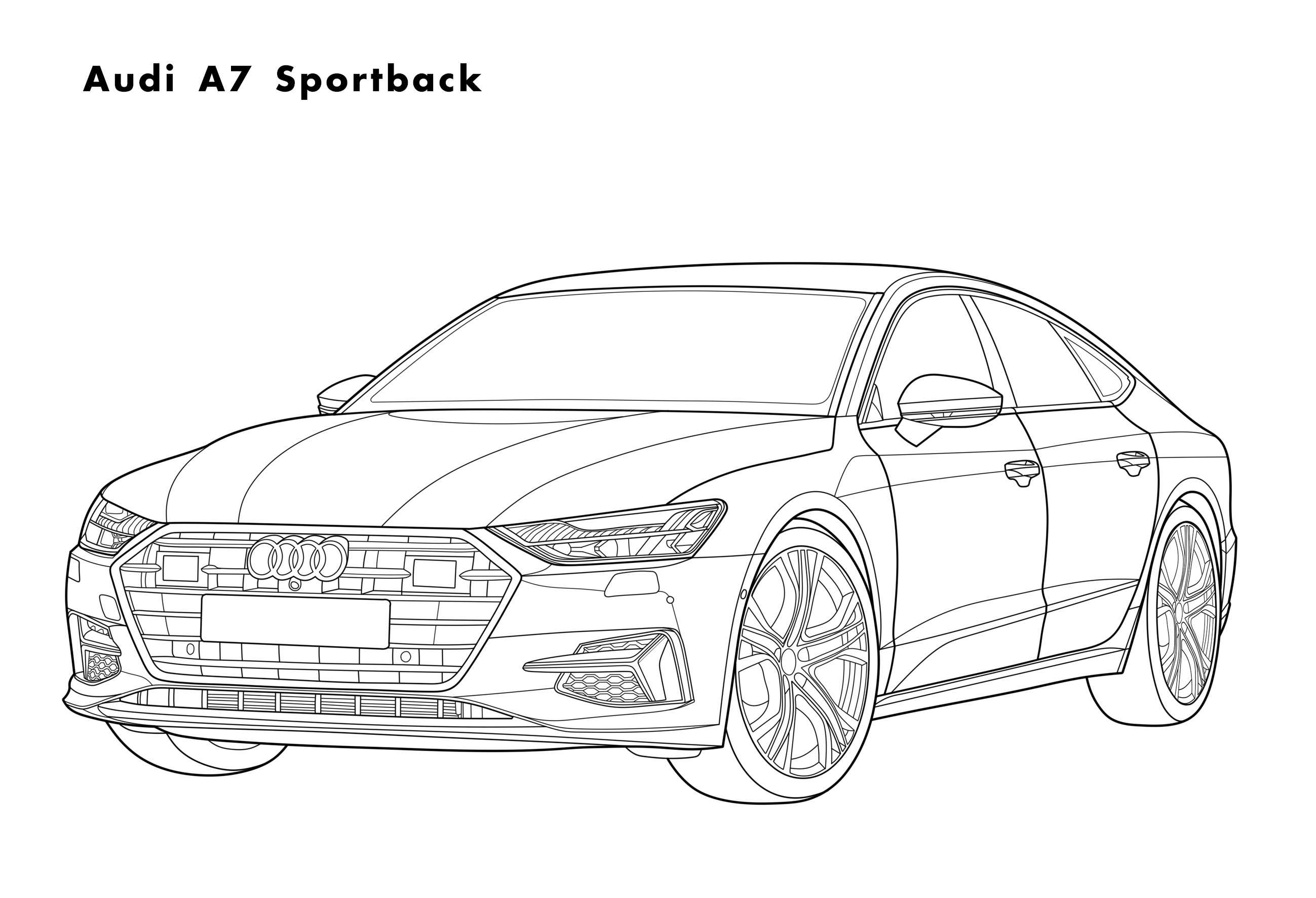 Раскраска машина ауди. распечатать картинки с машинами audi раскраски машинки ауди корм go отзывы часы мужские японские
